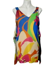 Tibi Womens Blouse Silk Draped Womens Crepe Swing Sz 2 - Picture 1 of 13