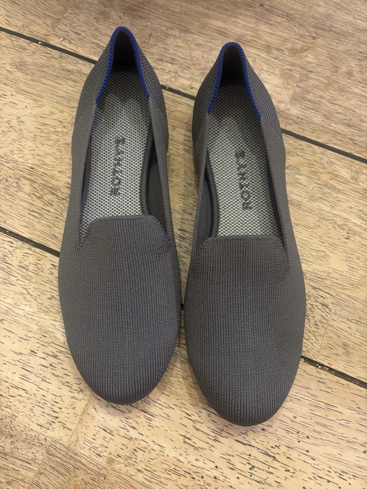 Mocasín Rothy's The en gris guijarro talla 7,5 para mujer reciclado plano sin cordones Foto 1 de 3