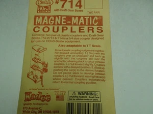 HO KADEE #714 HOn3 ACOPLADOR CON CAJAS DE ENGRANAJES DE TIRO (NEGRO) MAGNE - Imagen 1 de 5
