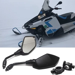 For Polaris Indy SPA Snowmobile Rearview Side Mirror 7/8" Handlebar Mount Clamps - Picture 1 of 9