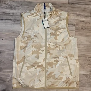 Ralph Lauren RLX Golf Vest Mens Med Camo Full Zip Packable Water Repellent NEW - Picture 1 of 11