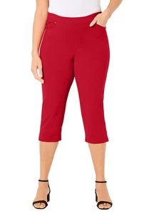 Catherines Women's Plus Size The Knit Jean Capri (With Pockets) - Picture 1 of 15