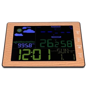 `Wireless Weather Forecast Color Screen Alarm Clock Indoor Outdoor Sound Contr - Picture 1 of 12