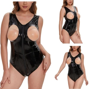 Women's Hot Nightclub Jumpsuit With Zipper Design And Exposed Chest Jumpsuit - Picture 1 of 7