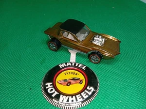 Vintage Hot Wheels Redline  Python "Gold" W/Button USA   - Picture 1 of 7