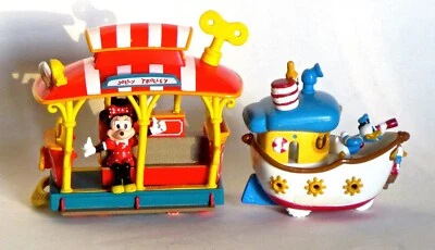 2 件老式迪士尼 Toontown 拉回摩擦玩具-全新状况-米奇和唐纳德 — 第 1/4 张图片