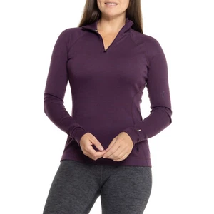 SmartWool Women's Classic Thermal Merino Base Layer 1/4 Zip Top (Size 2X) Iris - Foto 1 di 6