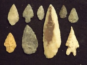Punta de flecha y cuchillo del centro de Texas, artefactos indios prehistóricos ENVÍO GRATUITO G63 - Imagen 1 de 4