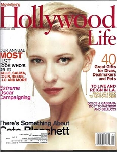 MOVIELINE'S HOLLYWOOD LIFE MAGAZINE NOVEMBER 2003 (VG) CATE BLANCHETT, - Picture 1 of 1