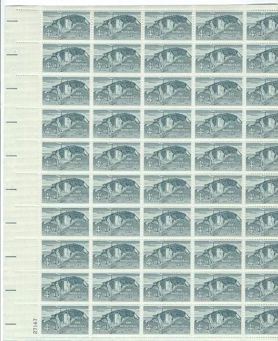 Scott #1198...4 Cent...The Homestead Act...Sheet of 50 - Image 1 of 1