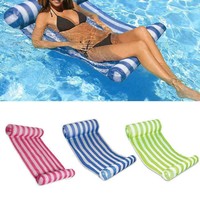 Water Hammock Pool Lounger Float Inflatable Raft Bed Swimming Air Floating N8A5
