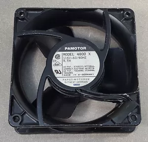 PAMOTOR 4800X VENTILATORE MOTORI PASSATI 115V, 9.5W. 4-3/4 X 4-3/4 X 1-1/2. Made in Germany - Foto 1 di 5