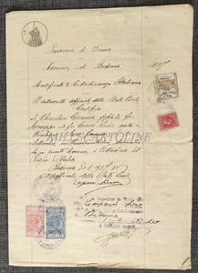 COMUNE DI BEDONIA PROVINCIA DI PARMA - Certificato Cittadinanza Italiana 1937 - Picture 1 of 3