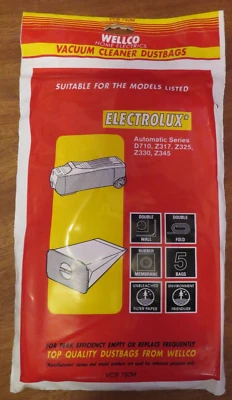 Wellco Vacuum Cleaner Hoover Dust Bags Electrolux Automatic Series D710: Z317: - Image 1 of 4