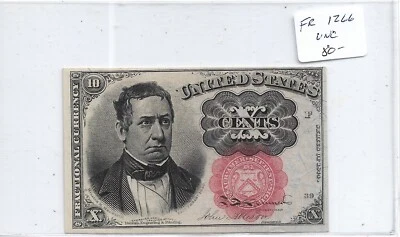 10c Fractional Note, Fr #1266, UNC (58958) - Image 1 of 2