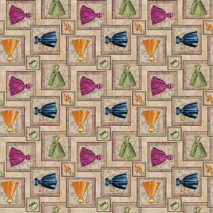 Blank Quilting Atelier Dresses, Bags & Shoes Tan Cotton Fabric By The Yard - Picture 1 of 1