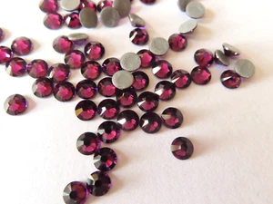 72 Swarovski Hot Fix Flatbacks 20ss Amethyst. #2058 - Picture 1 of 2