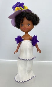Vintage Rose Petal Place Iris Doll 1984 White Dress Flower African American Girl - Picture 1 of 6