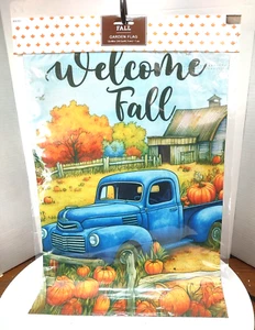 Welcome Fall Autumn 12" x 18" Indoor/Out Garden Flag NIP - Picture 1 of 6