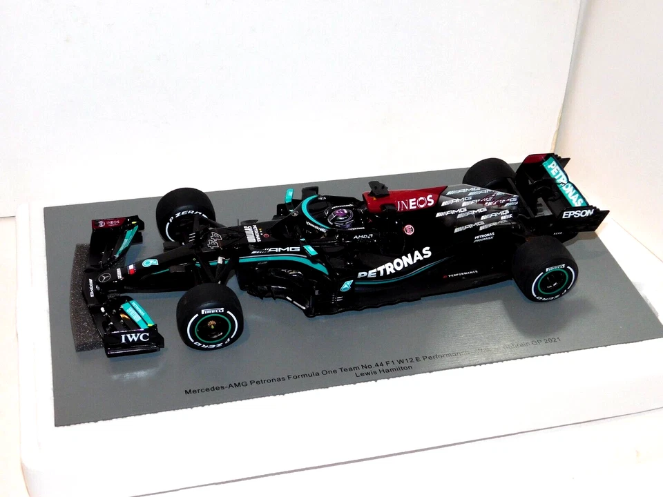Mercedes-AMG F1 W12 E #44 Hamilton 1ST BAHRAIN GP '21 HAMILTON SPARK 18S576 1:18 - Image 1 of 4