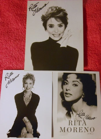 3 RITA MORENO PHOTOGRAPHS PREPRINT AUTOGRAPHS EGOT WINNER ACTRESS Cover