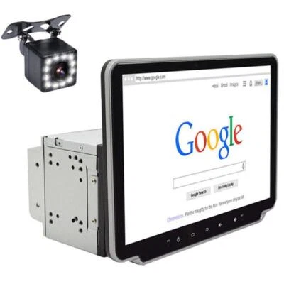 Double 2DIN Rotatable 10.1in Car Radio Android 9.1 Touch Screen Player GPS Wifi - Image 1 of 4