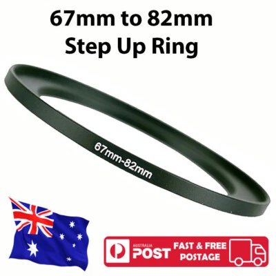 67-82 mm 67mm to 82mm 67mm-82mm Step-Up Stepping Up Ring Filter Adapter - image 1 of 2
