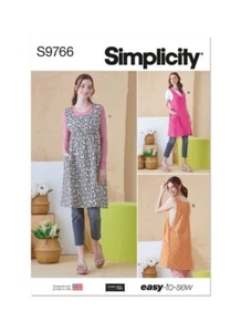 Simplicity Sewing Pattern 9766 Misses 4-22 Tabard Aprons Full Length Pullover - Picture 1 of 12