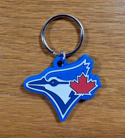 TORONTO BLUE JAYS Official Team Logo MLB Baseball 2019 Rubber Key Ring Key Chain Cover