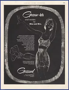 Sujetador con faja vintage 1953 GOSSARD lencería para mujer moda anuncio estampado efímero - Imagen 1 de 1