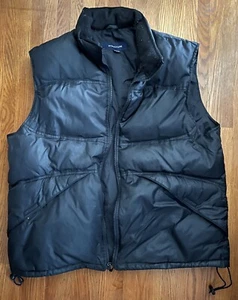 Vintage Structure down puffy vest Black. Size- Large - Picture 1 of 5