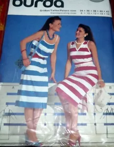* SCHÖNES VINTAGE KLEID BURDA Schnittmuster 8-10-12-14-16 UNGESCHNITTEN - Bild 1 von 1