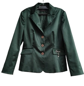 Giacca media elegante donna, Sandro Ferrone, misto cotone, verde, Tg. 46, usato - Foto 1 di 10