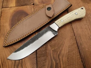 Custom Handmade 1095 H.C Steel Bush Craft Camping Survival Outdoor Hunting Knife - Picture 1 of 14