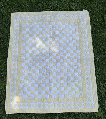 Kids Line Baby Yellow & White Block Quilted Comforter  43" x 34" - Image 1 of 4