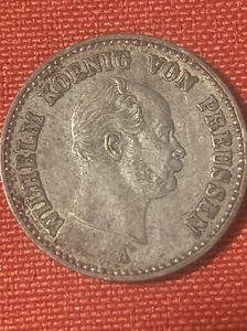 Prussia 1/6 Thaler 1862 Silver Coin Germany German State NICE COIN F-XF - Picture 1 of 4