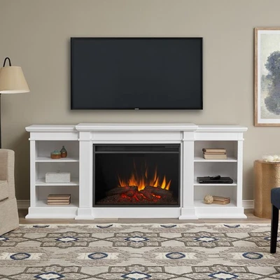 Chimenea eléctrica Real Flame 1290E Eliot Grand Media Console - blanca Foto 1 de 4