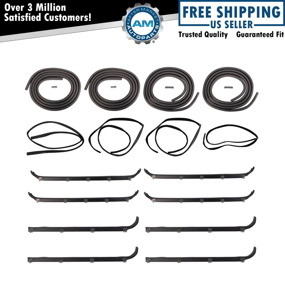 Комплект уплотнений Weatherstrip подходит для Ford F-250 1997 F-250 HD 1983-1997 F-350 1983-1996 годов выпуска - Изображение 1 из 4