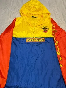 Pac-Man Core XL Windbreaker Jacket Coat Retro Vintage Style Gamer Emo Y2K - Picture 1 of 10