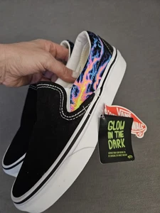 Vans Off The Wall klassische Slipper schwarz Electric Flame Schuhe Größe 3,5M/5W Neu mit Etikett - Bild 1 von 8