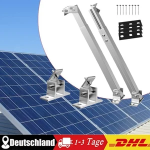 Aufständerung (Set) Solarmodul Halterung Balkonkraftwerk Flachdach Trapezblech - Bild 1 von 15