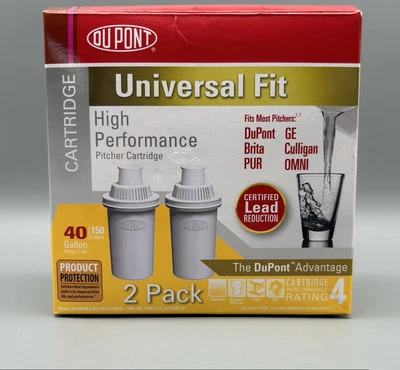 DuPont High Performance Pitcher Cartridge Filter Fit Brita Pur Culligan WFPTC102 - Image 1 of 4