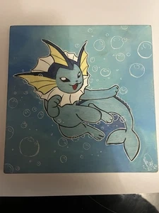 Pokemon Vaporeon Custom 5x5 Art Work - Picture 1 of 4