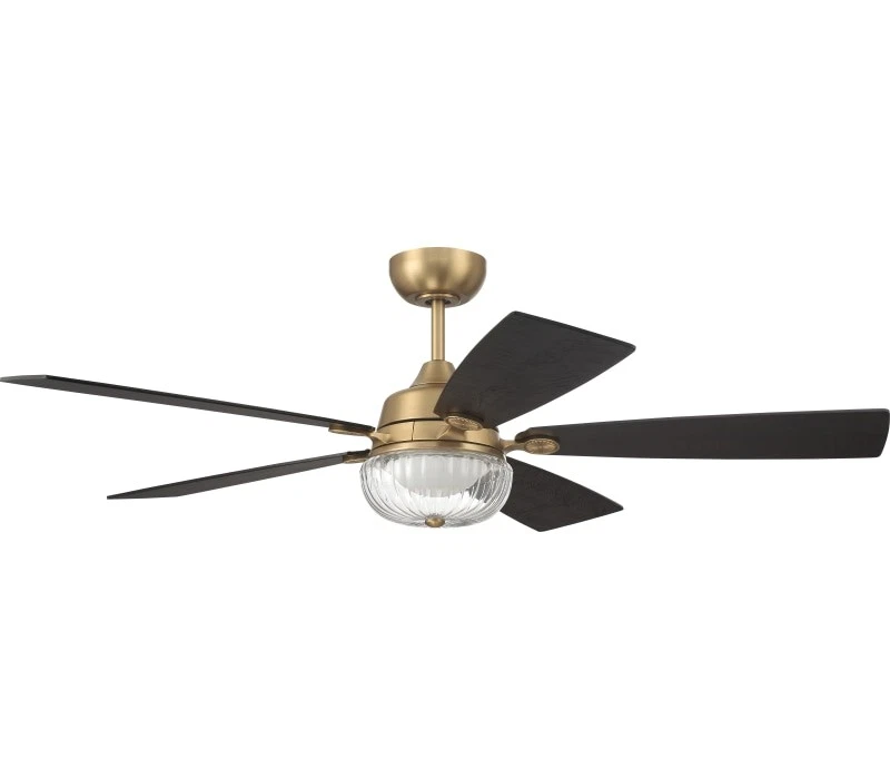 Craftmade Chandler 52" Ceiling Fan with LED Lights and Remote, Satin Brass - Image 1 of 1