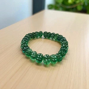 Natural Fluorite Pumpkin Beads Bracelet Beutiful Handcrafted Bracelet For Unisex - Picture 1 of 10