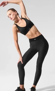 Neu Alo Yoga Black Airlift Mesh Line Up High-Waist Legging Gr. L - Bild 1 von 10