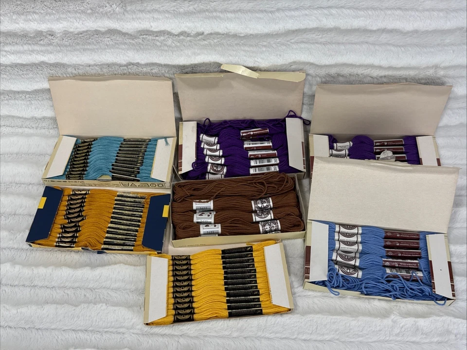 Lot Of Vintage NOS Boxes DMC Mouline Special 25 & Retors Mat embroidery thread - Image 1 of 4