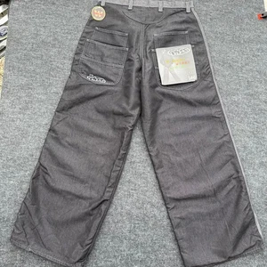 Lee Pipes Jeans Herren 36x34 schwarz weites Bein Baggy Hip Hop JNCO Skater Streifen Y2K - Bild 1 von 22