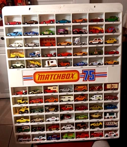 Vintage MATCHBOX CARS With 77 Vehicles  Original Display  Read & Look - Picture 1 of 19