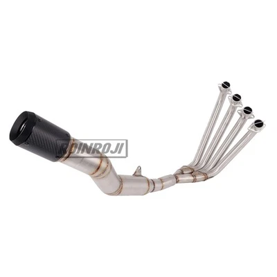 Sistema de silenciador de carbono de escape completo tubo de enlace de cabezal para Honda CBR650R CBR650F Foto 1 de 4